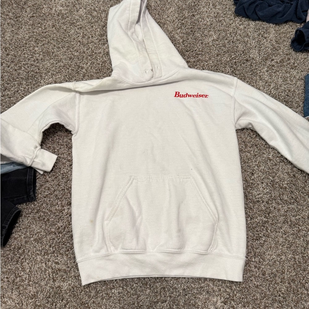 Budweiser Red and White Hoodie